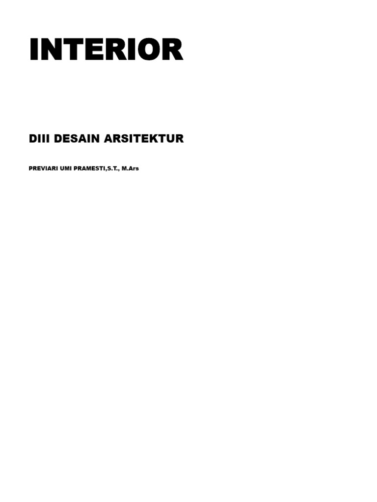 Desain Interior: Elemen dan Estetika | PDF