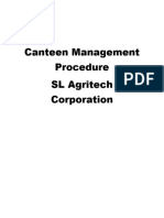 Canteen Management Procedure For SL Agritech Corporation