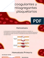 Anticoagulación y Antiagregantes Plaquetarios