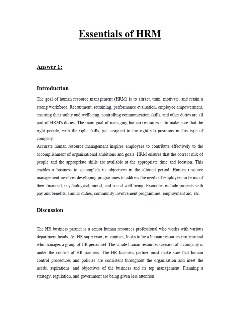 Essentials Of Hrm Pdf Human Resource Management Forecasting