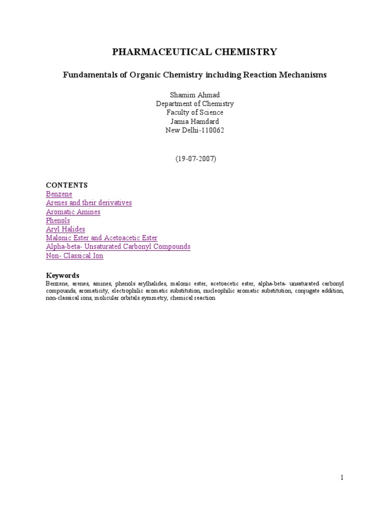 Organic Chemistry Fundamentals Overview | PDF | Amine | Aromaticity