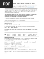 Equality and Diversity Monitoring Form Template Nov 2023