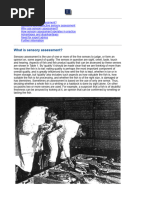 FAO- Sensory Assessment of Fish Quality