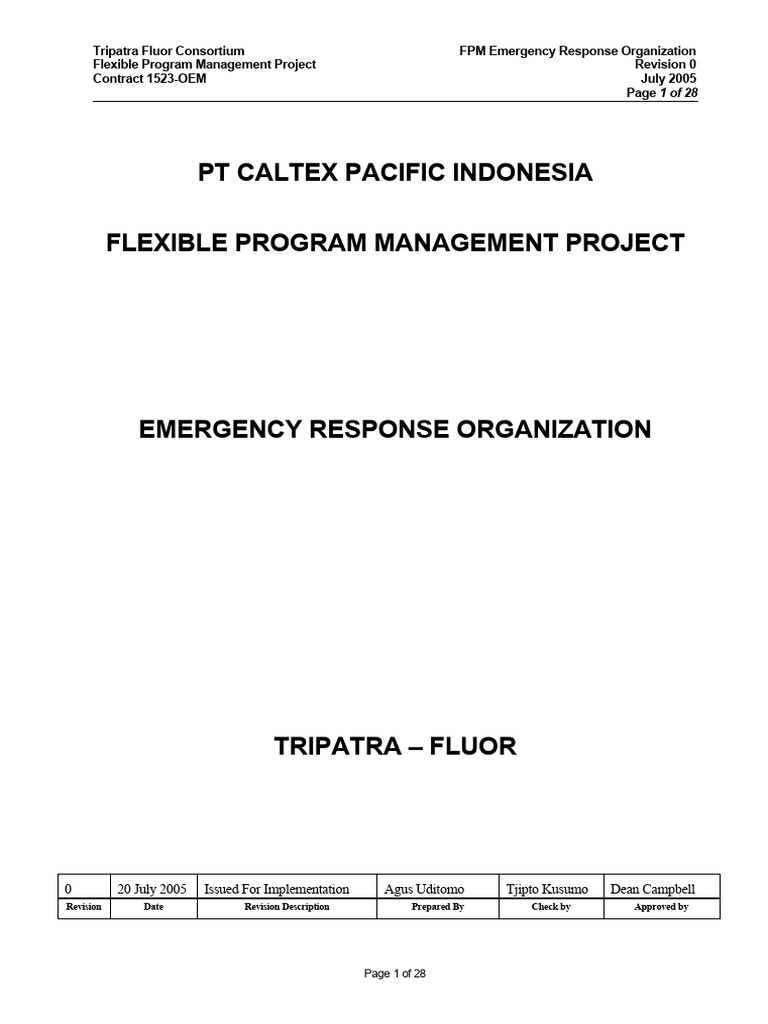 Emergency Response Organization Pdf Hazards Emergency Evacuation