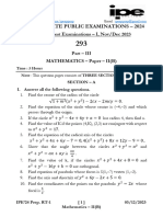 Mathematics - II (B) RT-1 IPE'24