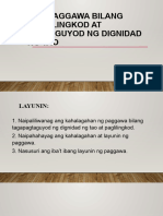 COT - 2ang Paggawa Bilang Paglilingkod at Pagtaguyod NG Dignidad NG Tao