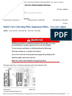 Relief Valve (Steering Pilot, Implement Pilot) - Test and Adjust