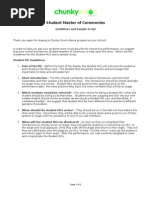 Student Master Of Ceremonies Pdf Entertainment Leisure
