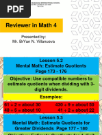 Reviewer in Mathematics 4 - Second Term Exam