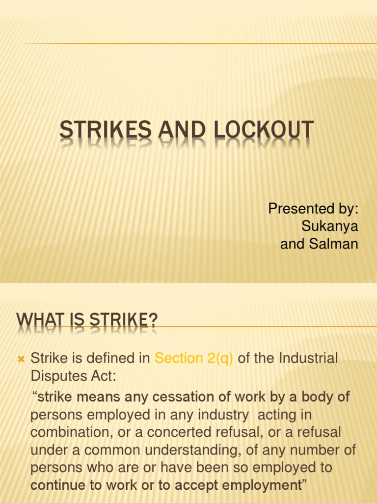 what is the difference between strike and lockout