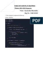 CSE3004 Design and Analysis of Algorithms