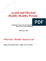 1 Mental and Physical Health Introduction