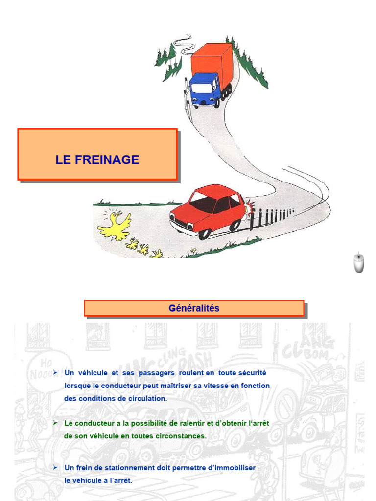 Freinage : Distance et Temps d'Arrêt | PDF | Frein | Véhicules
