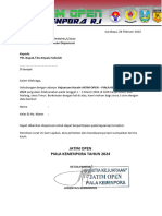 Surat Permohonan Dispensasi JATIM OPEN PIALA KEMENPORA 2024