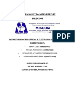 Internship Training Report On