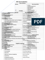 SBI Clerk Syllabus