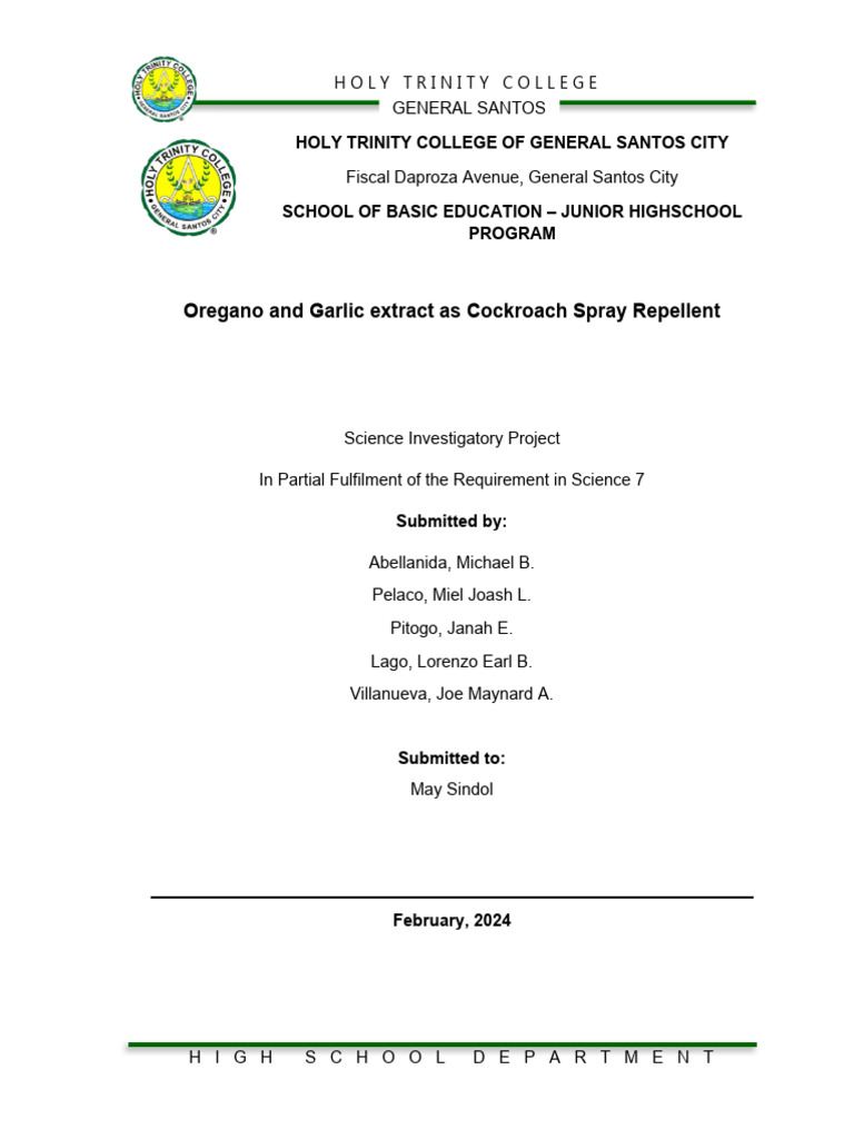 SCIENCE INVESTIGATORY PROJECT GROUP 1 Copy 1 2 2 4 1 1 | PDF | Pathogen ...