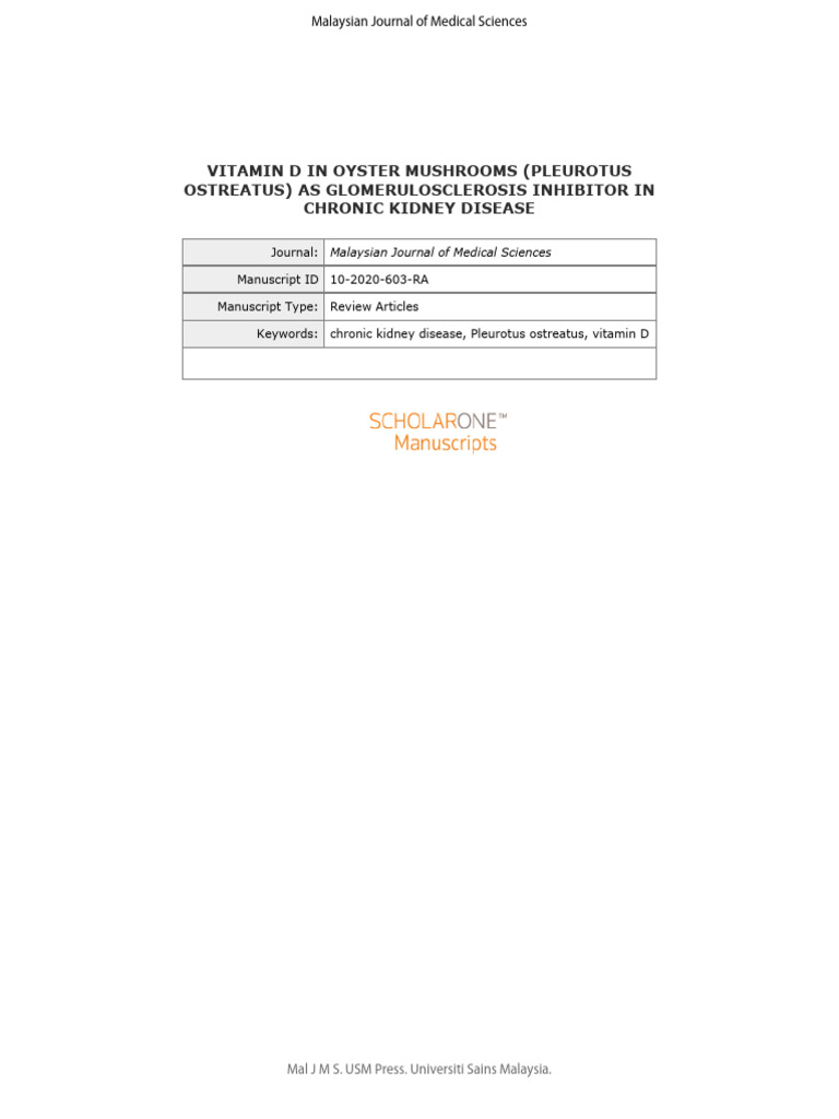 10 2020 Xxx603 RA - Proof - Hi | PDF | Vitamin D | Chronic Kidney Disease