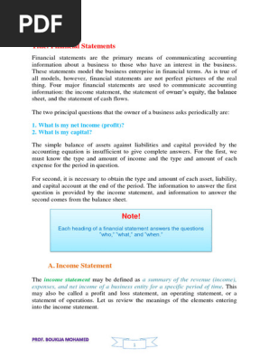 Financial Statements