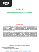 Unit - 5 Data Communication and Computer Network