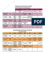 Improvement/Reappearance Model Examination November 2023: Third Semester Timetable Improvement/Reappeareance