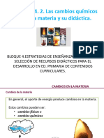 Tema 4.2. Los Cambios Químicos de La Materia. Reacciones Químicas de Interés.