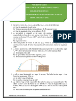 Assignment-I Mechanice and Heat For Distance 25%