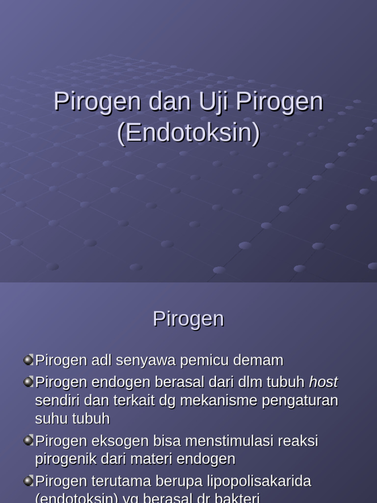 Pirogen dan Uji Pirogen dalam Medis | PDF