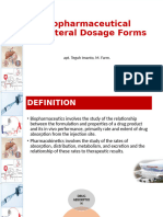 Biopharmaceutical Parenteral Dosage Forms