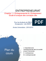 Chapitre 1 Entrepreneuriat Entrepreneur Etude Et Analyses Des Concepts Clès