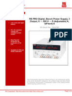 RS PRO Digital, Bench Power Supply, 3 Output, 0 30V 0 5 (Adjustable) A, 3 (Fixed) A