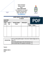 Individual Learning Monitoring Plan Template