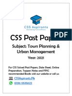 Town Planning Urban Management 2021