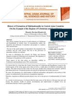 History of Formation of Multinationality in Central Asian Countries (On The Example of The Regions of Uzbekistan and Kazakhstan)