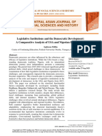 Legislative Institutions and The Democratic Development: A Comparative Analysis of USA and Nigerian Democracies