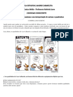 CONSUMO CONSCIENTE 21 FEV 24 - Consumismo Com Interpretacao de Cartum e Quadrinhos