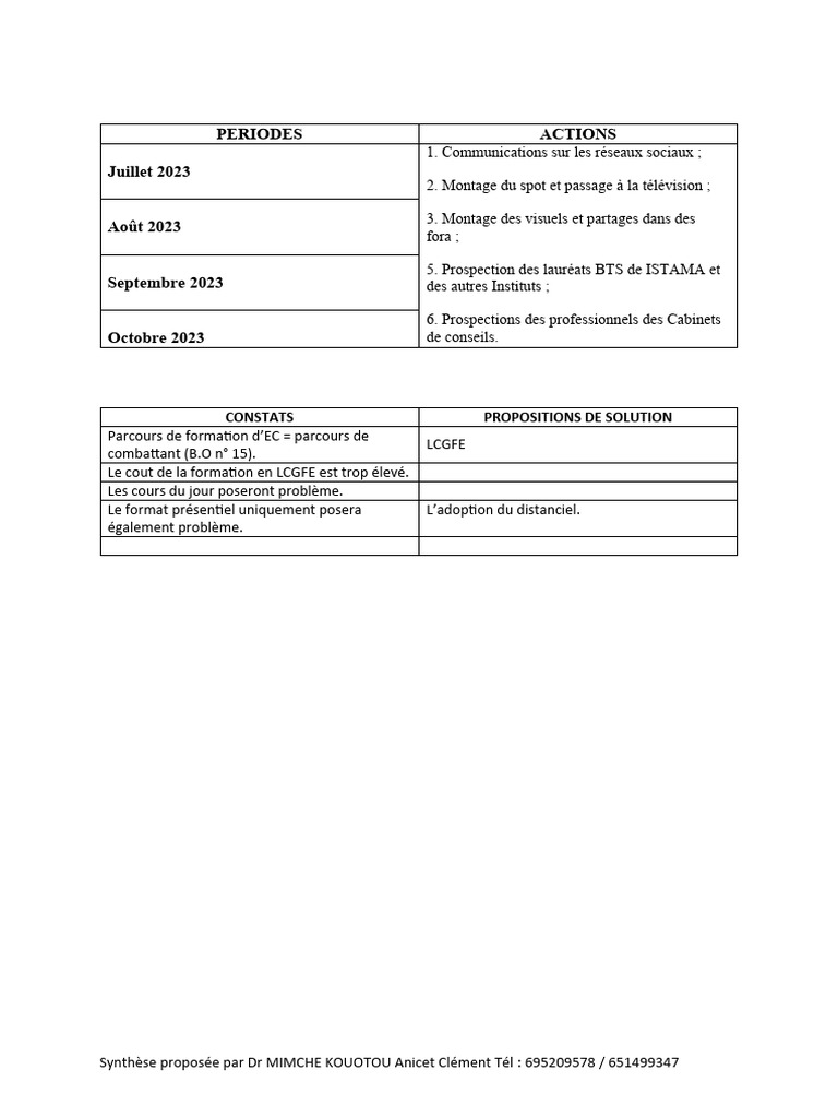 Autres Informations Sur La Licence CCFE | PDF