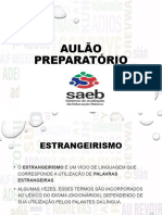 Aulão Preparatório Inglês-Português