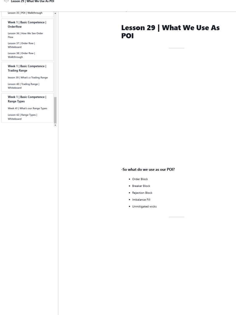 Understanding Points of Interest in Trading | PDF