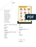 Materi Preposition of Place Dan Soal