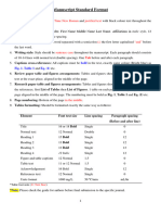 Manuscript Standard Format