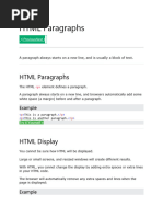 HTML Paragraphs