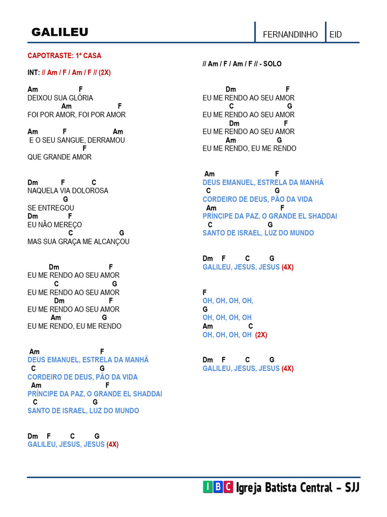 Galileu Fernandinho Tom Original Pdf