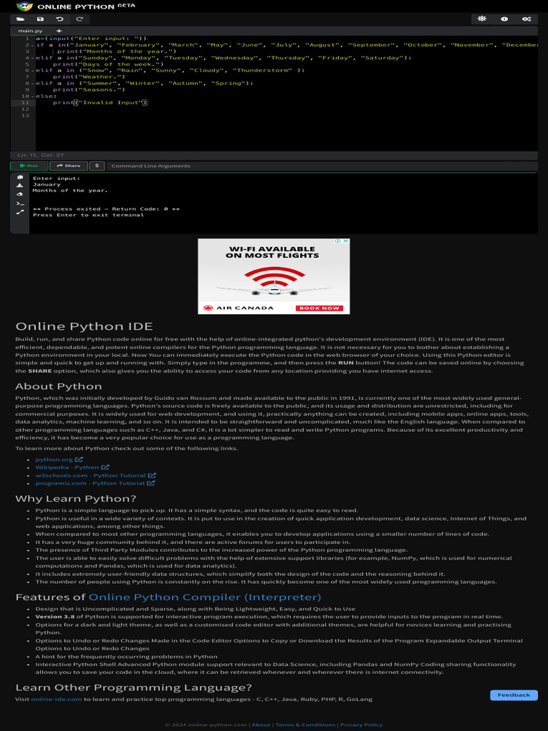 Online Python Compiler Overview | PDF | Python (Programming Language ...