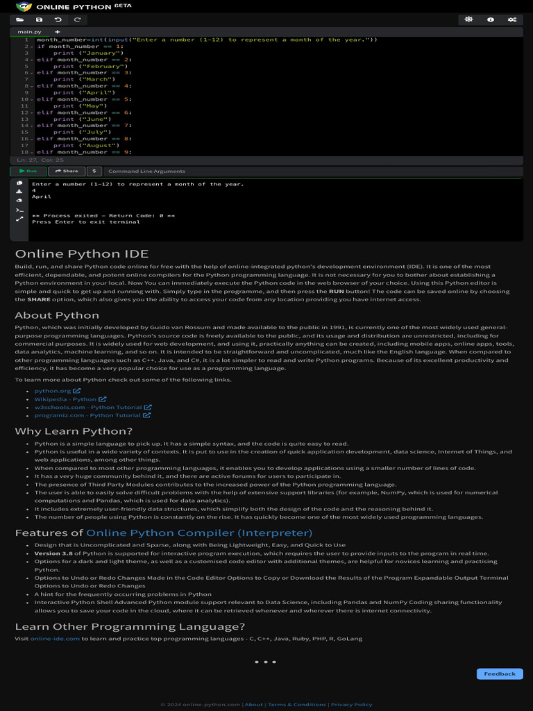 Online Python - Months of The Year | PDF | Python (Programming Language ...