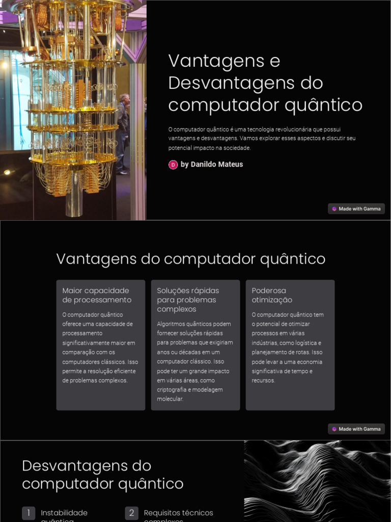 Vantagens e Desvantagens Do Computador Quantico | PDF | Computação ...
