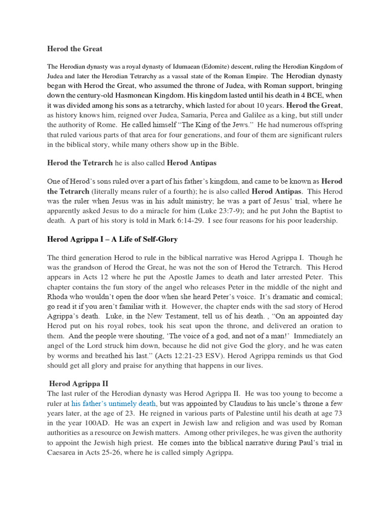 PRESENTATION - Herod The Great Family Tree | Download Free PDF | Herod ...