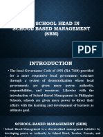 The School Head in School Based Management (