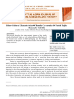 Ethno-Cultural Characteristics of Family Ceremonies of Farish Tajiks