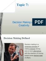 Topic 7 Decision Making and Creativity